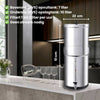 RVS Waterfilter specificaties – roestvrij staal, 7L bovenste tank, 10L reservoir, filtersnelheid 0,5-2L per uur.